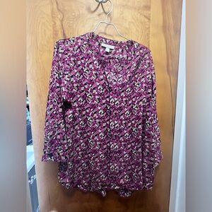 Stylish Pink Patterned Women's Top